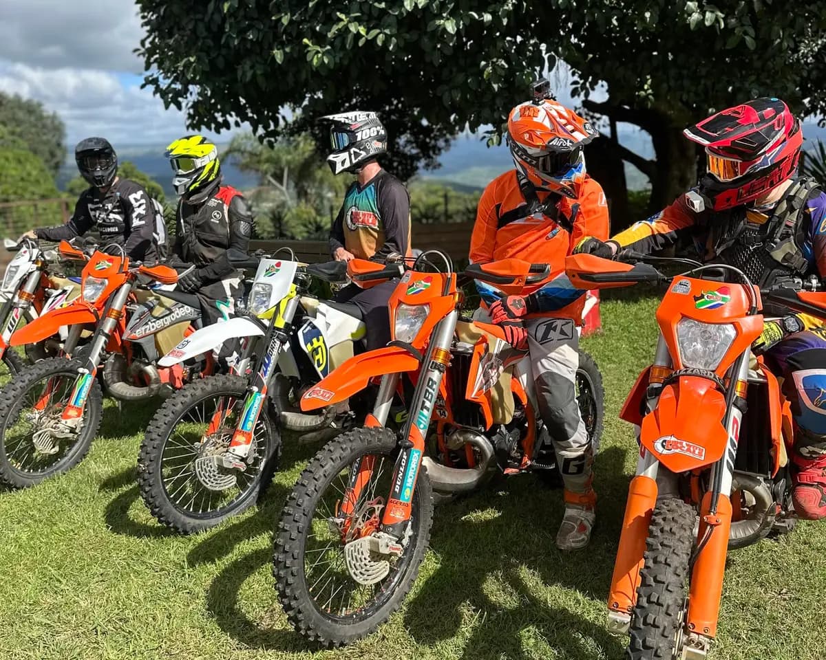 Riders on an enduro tour in KwaZulu-Natal, South Africa